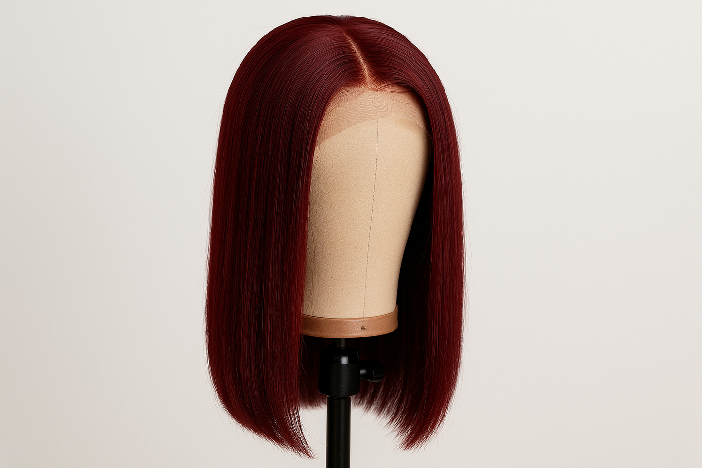 14 inch 13x4 lace burgundy straight wig. Full length