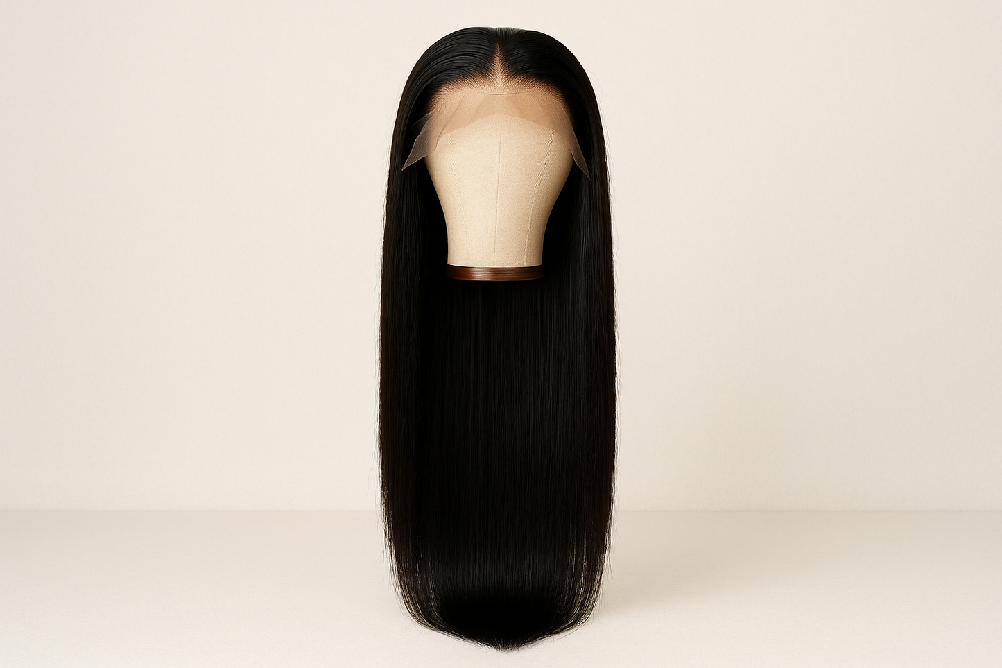 24 inch 13x4 lace black straight wig. Full length
