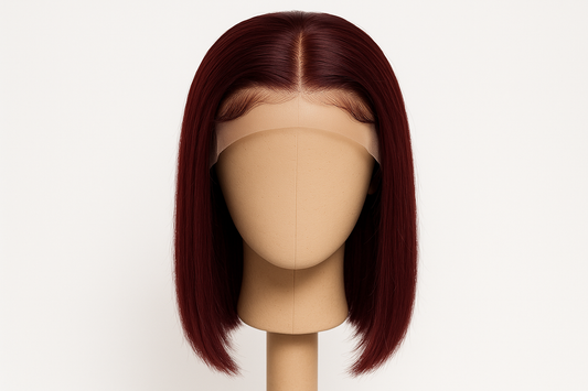 6 inch Straight 13x4 Burgundy wig