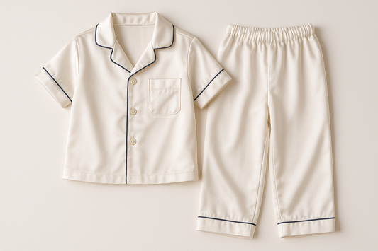 white silk pyjamas for kids