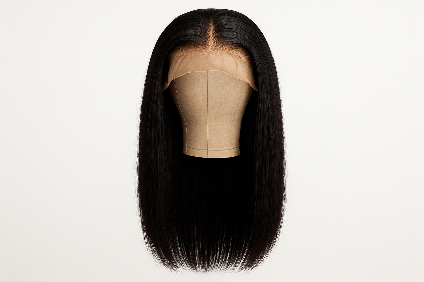 16 inch 13x4 lace black straight wig. Full length