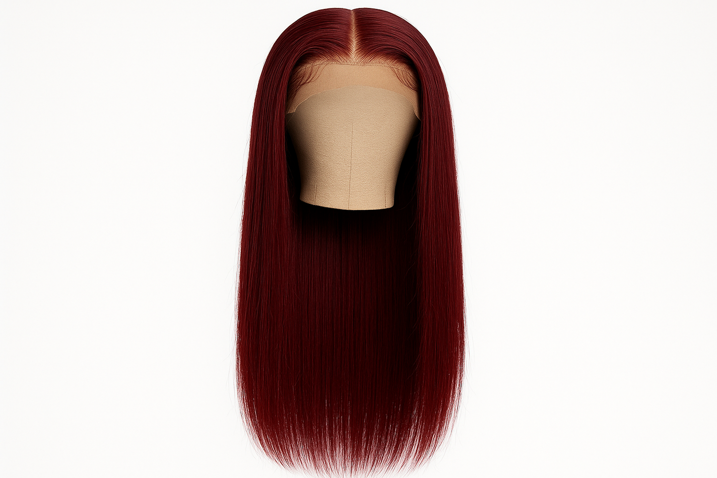 16 inch 13x4 lace burgundy straight wig. Full length