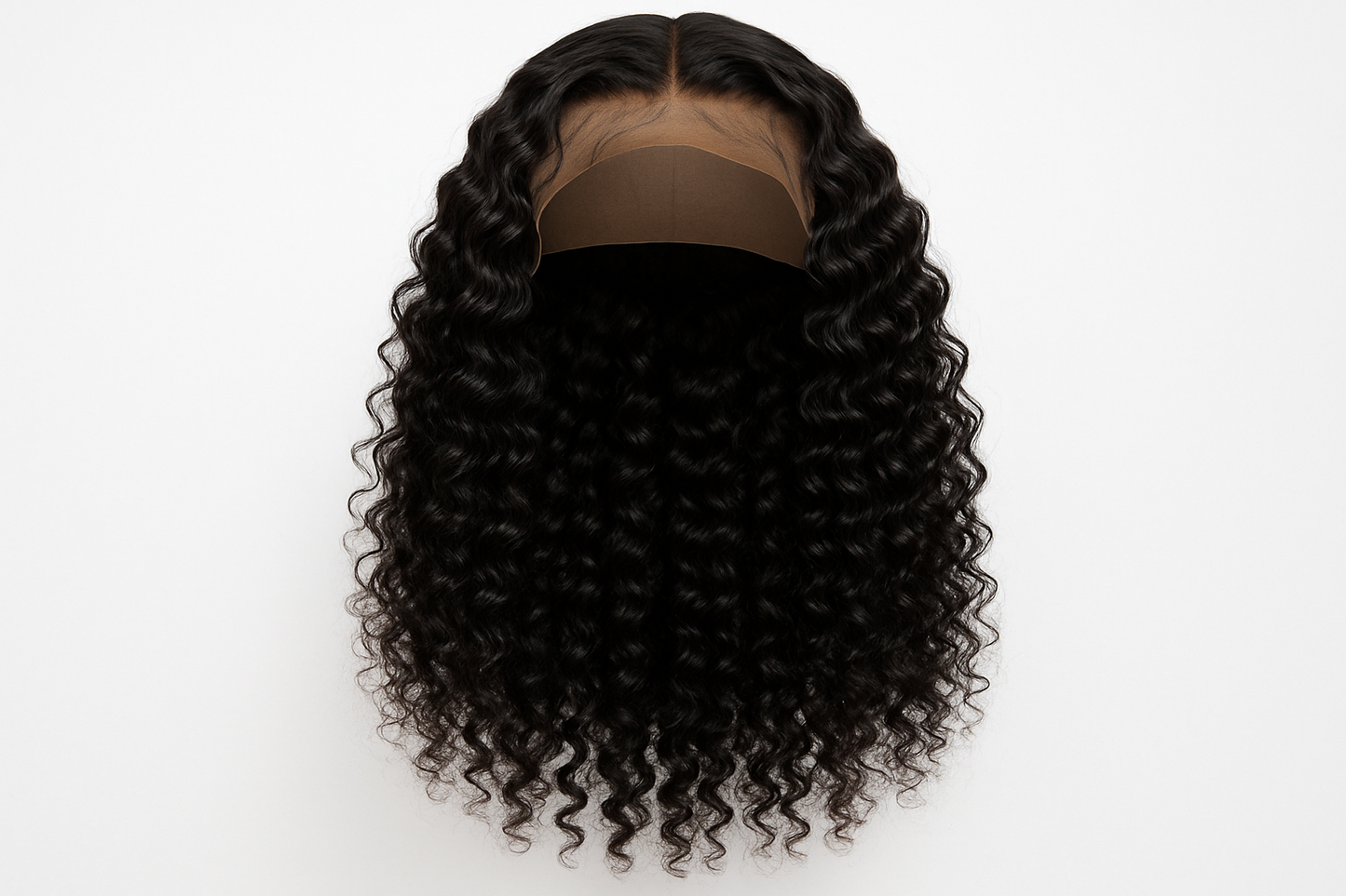 18 inch 13x4 jerry curls black wig. full length. 