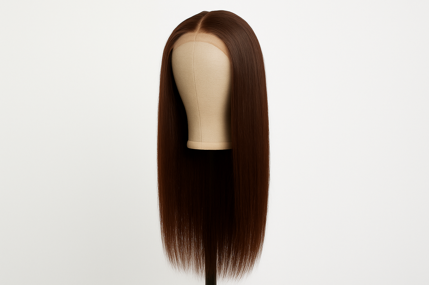 18 inch 13x4 lace #4 brown straight wig. Full length