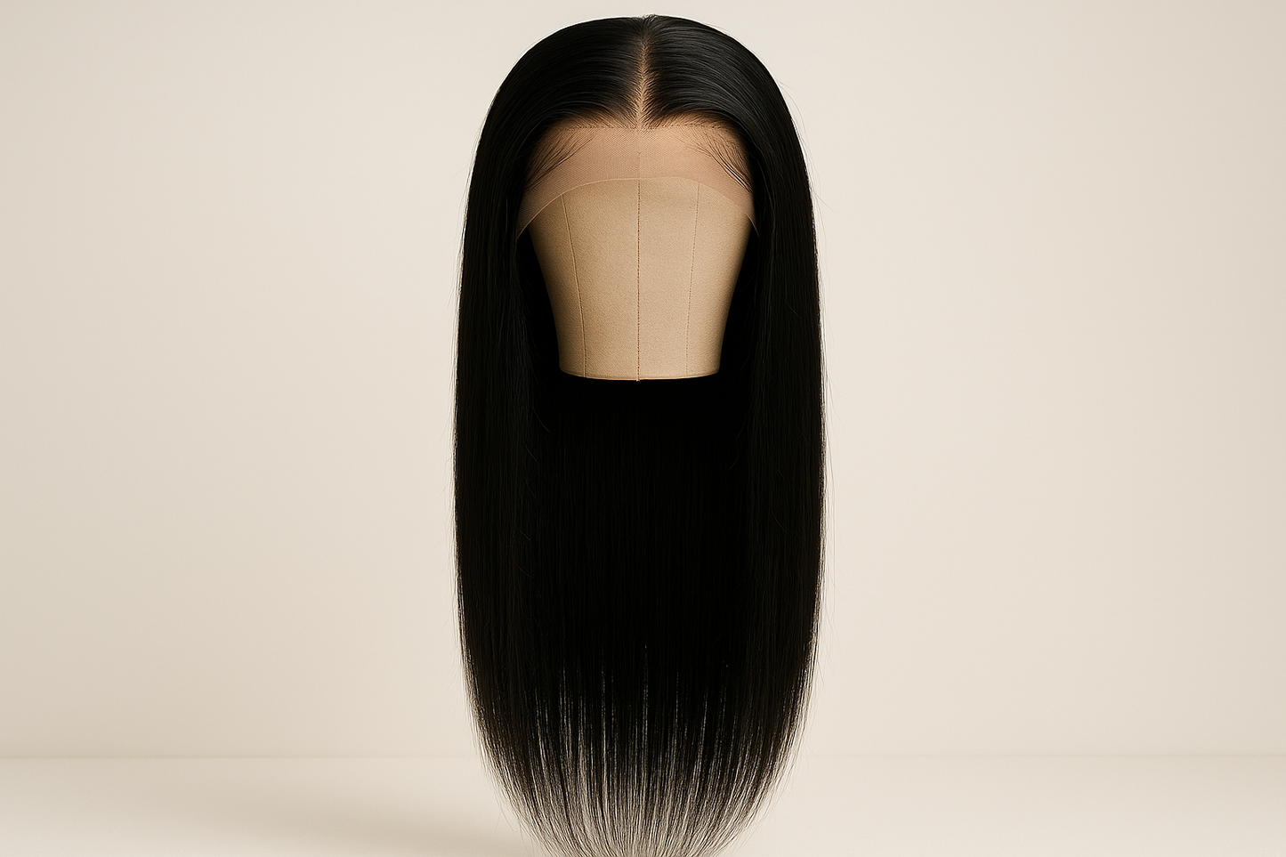18 inch 13x4 lace black straight wig. Full length