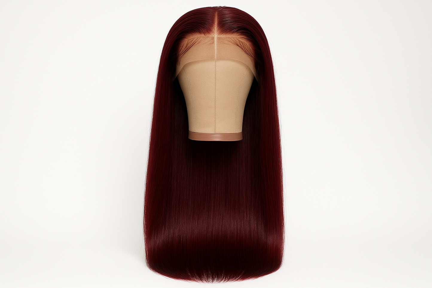 18 inch 13x4 lace burgundy straight wig. Full length