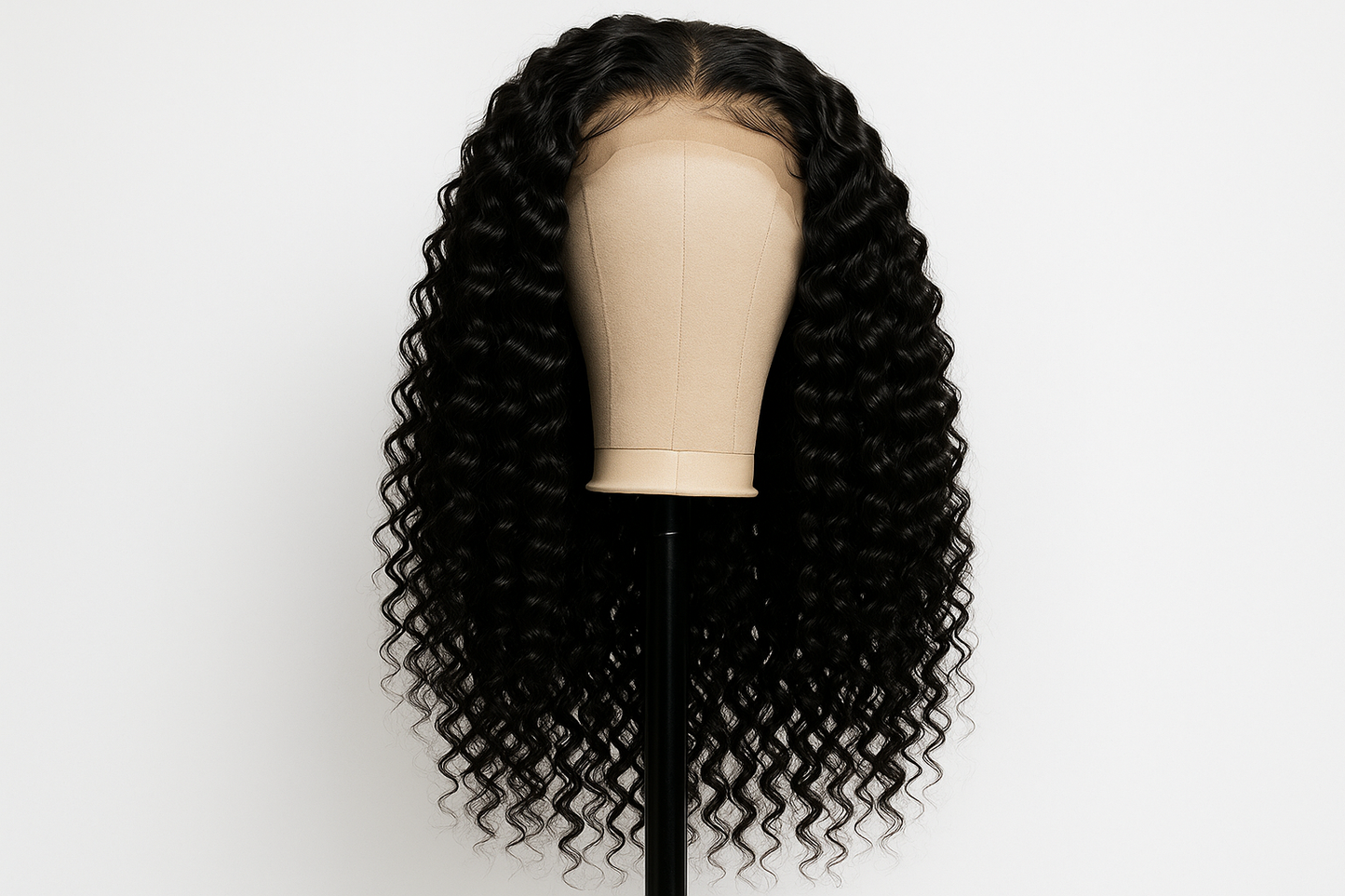 22 inch 13x4 jerry curls black wig. full length. 