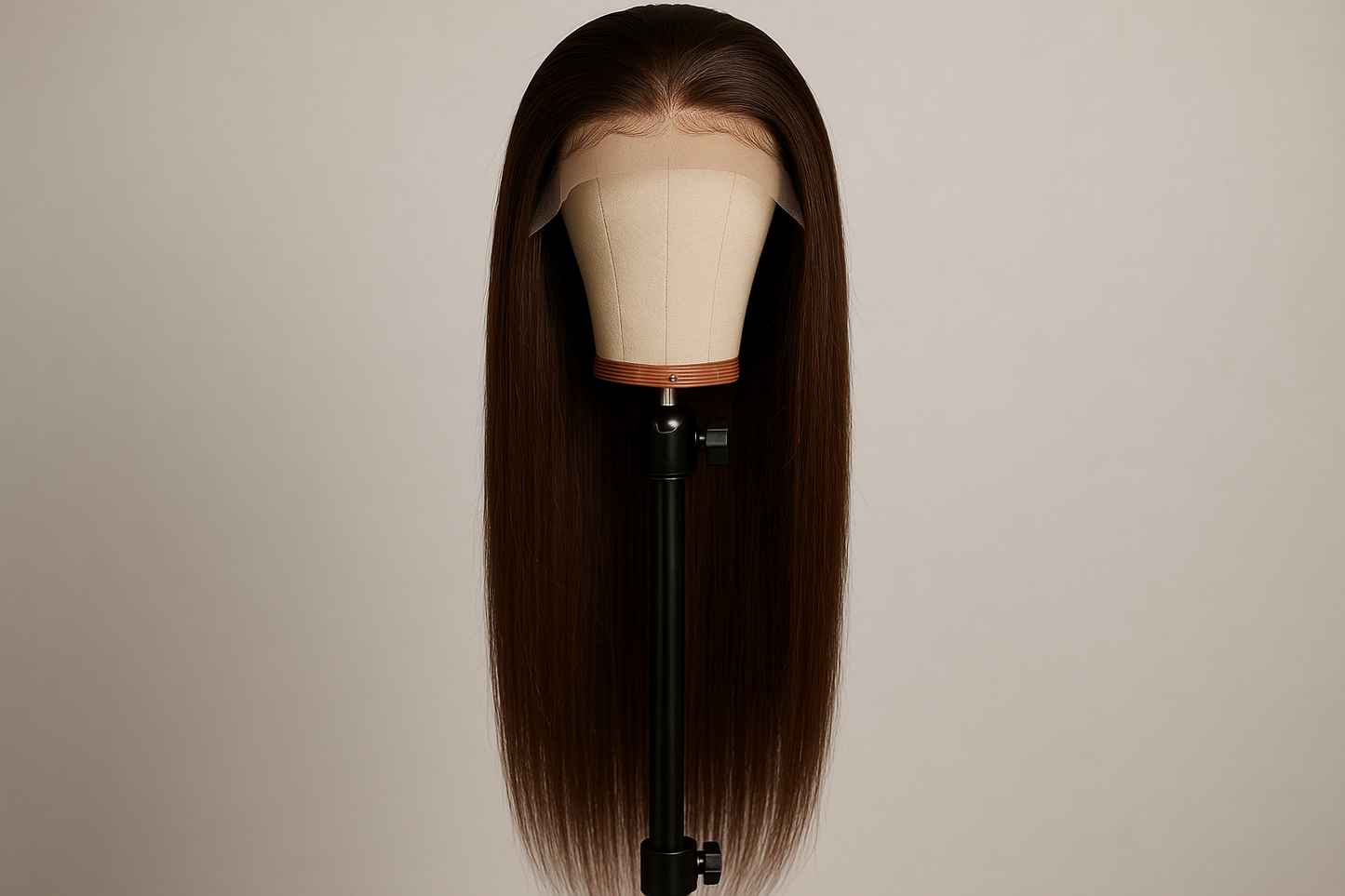 24 inch 13x4 #4 brown straight wig. Full length