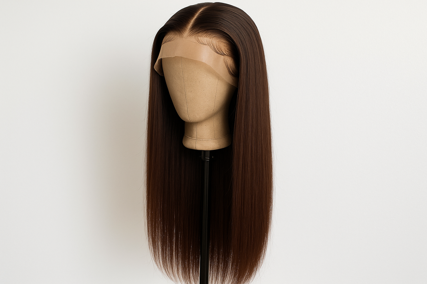24 inch 13x4 #4 brown straight wig. Full length
