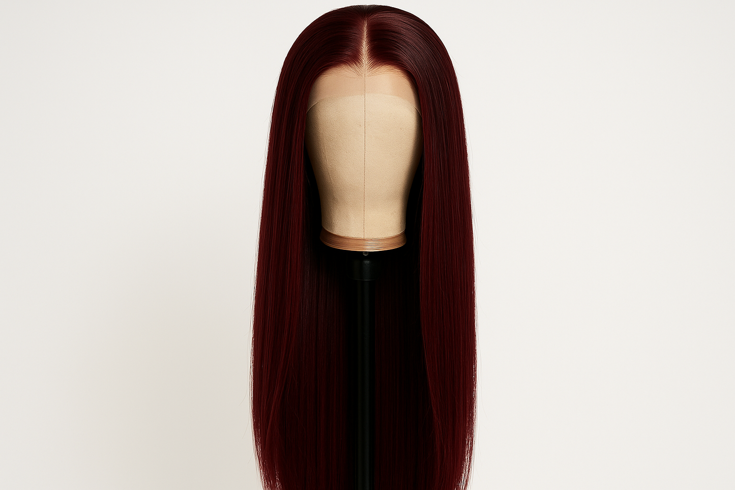 26 inch 13x4 lace burgundy straight wig. Full length