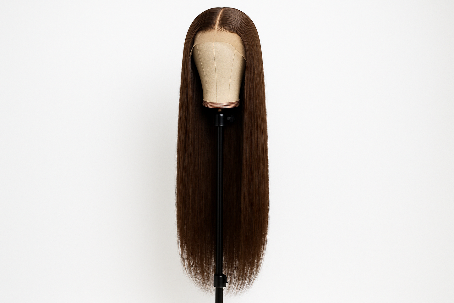 28 inch 13x4 #4 brown straight wig. Full length