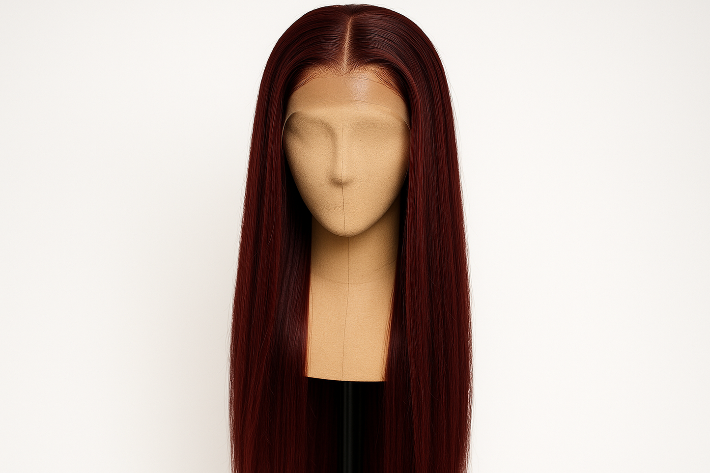28 inch 13x4 lace burgundy straight wig. Full length 
