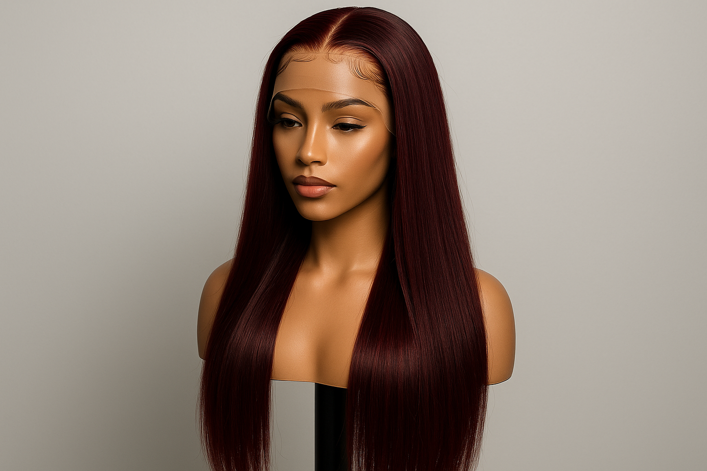 28 inch 13x4 lace burgundy straight wig. Full length 
