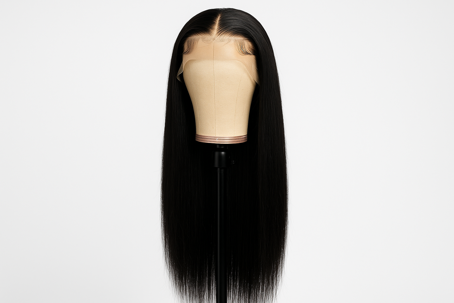 30 inch 13x4 lace black straight wig. Full length