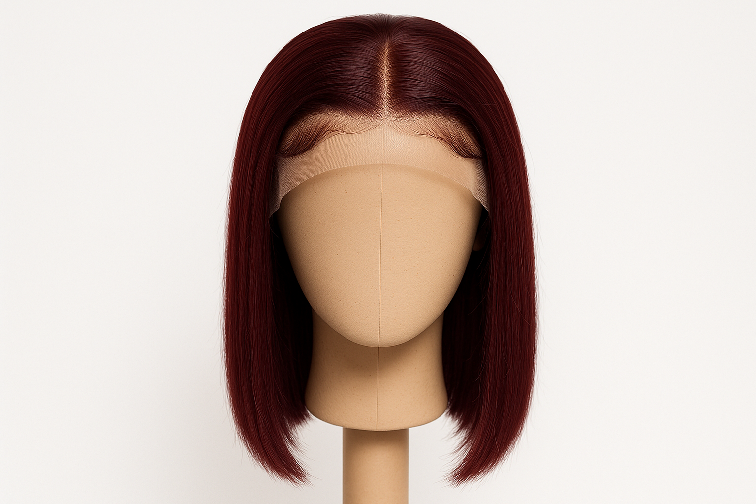 6 inch Straight 13x4 Burgundy wig