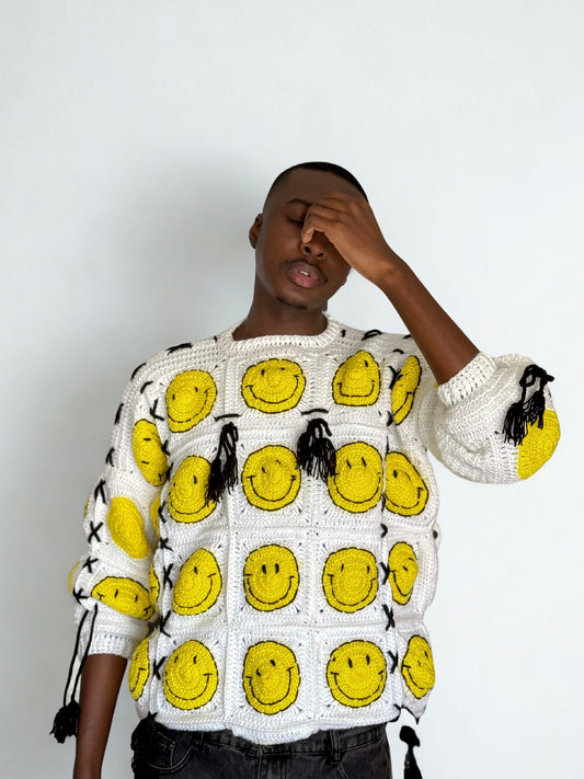 DND Smiley Faces Knitted Sweater
