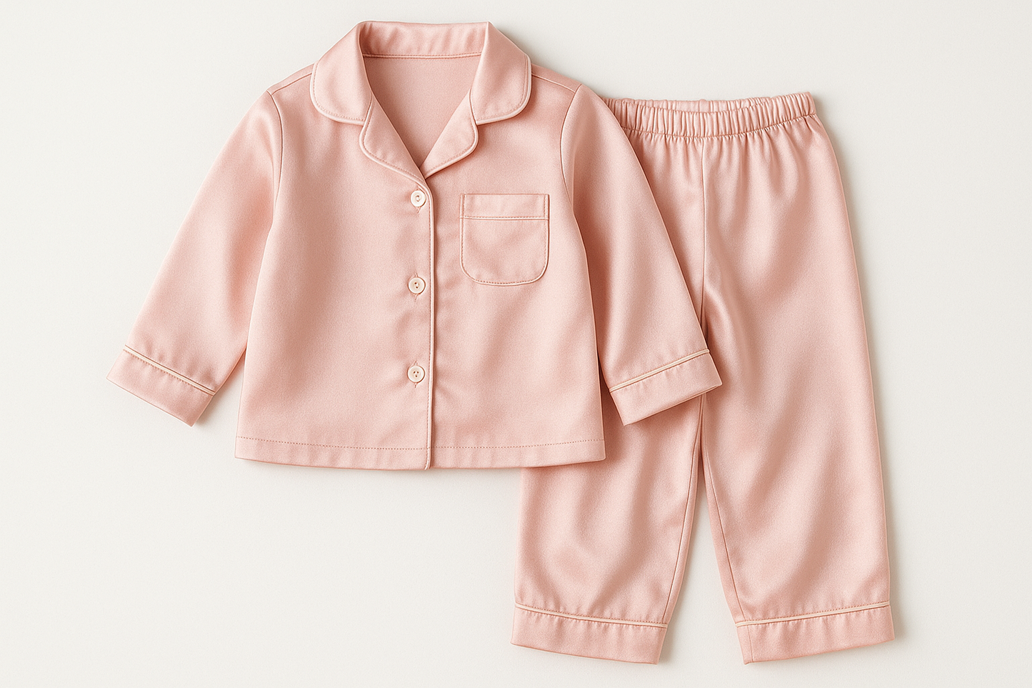 pink silk pyjamas for kids