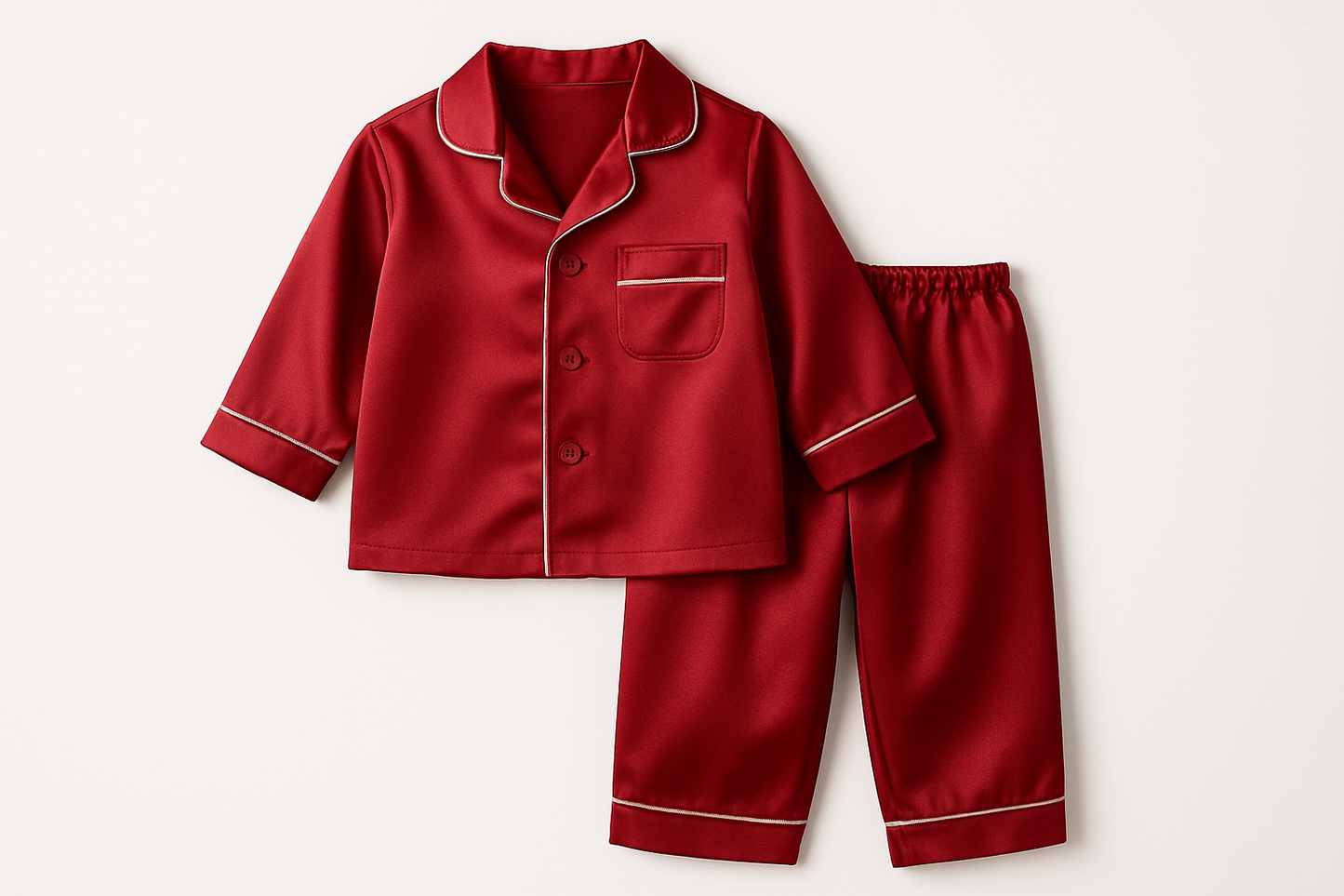 red silk pyjamas for kids